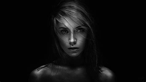 women face model monochrome portrait wallpapers hd desktop and mobile backgrounds
