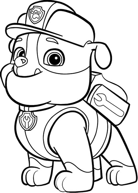 Remember no pup is too small! Construction Bulldog Rubble Coloring Page - Free Printable ...