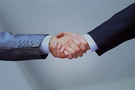 Two Professional Business People Shaking Hands Stock Photo Image Of