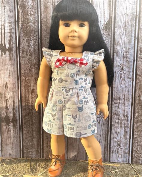 forever 18 inches cat s meow vintage rompers and dress doll clothes pattern 18 inch american girl