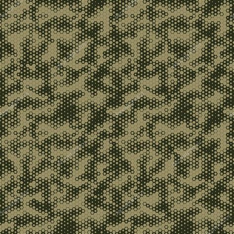 Military Camouflage Seamless Pattern Hexagonal Grid Background Snake