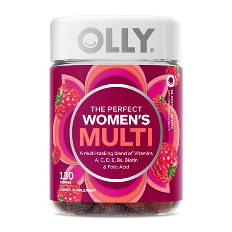 Olly Womens Multivitamin Gummy Health And Immune Support Berry 130 Ct