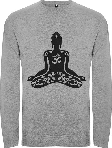 Lilij M Nner T Shirt Langarm Oum Ganesha Yoga Lotos Siluet Wei Amazon De Bekleidung