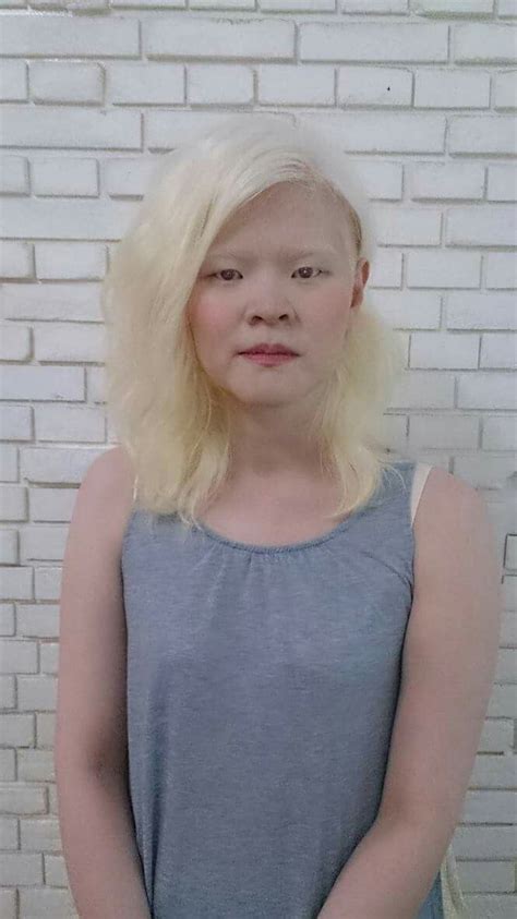 Asian Albino White Eyelashes Hair Skin People Alternative Fashion