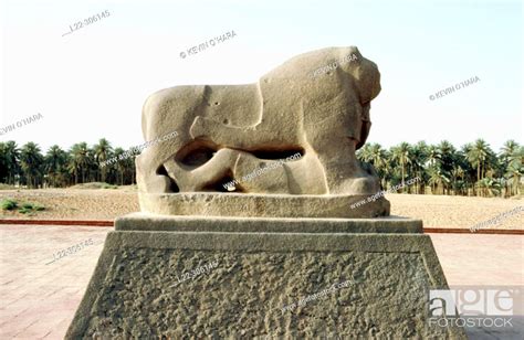 The Famous Babylon Lion First Millennium Archeological Site Of