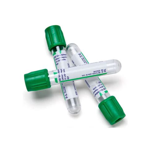 Bd Vacutainer Pst Tube With Polymer Gel And Lithium Heparin Usp Hot