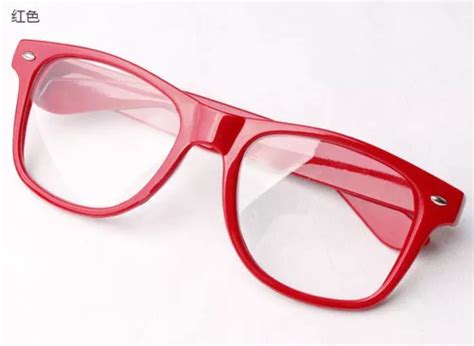 hot usable cool red color unisex clear lens wayfarer nerd geek glasses 1pc geek glasses