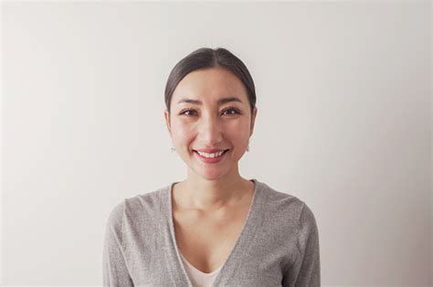 Head Shot Pov Portrait Of Happy Confident And Healthy Mixed Race Asian