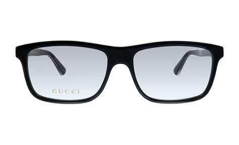 gucci gg 0384o 001 square eyeglasses in black lyst