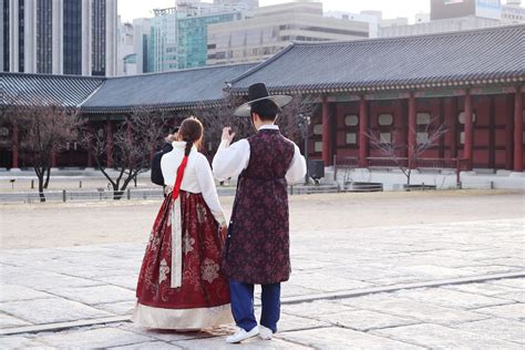 Gyeongbokgung In A Hanbok Traditional Korean Dress Seoul Blog