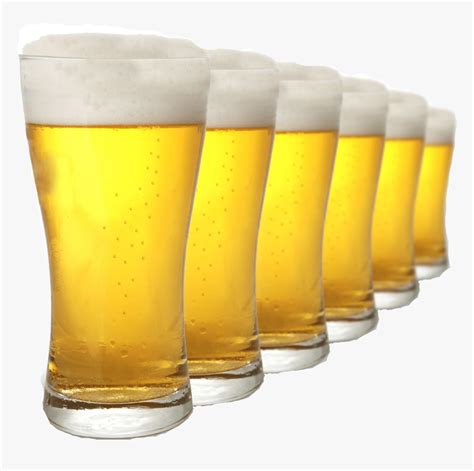 Row Of Pints Beer 4 Pints Of Lager Hd Png Download Transparent Png