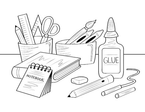 Free Printable School Supplies Coloring Page Download It At