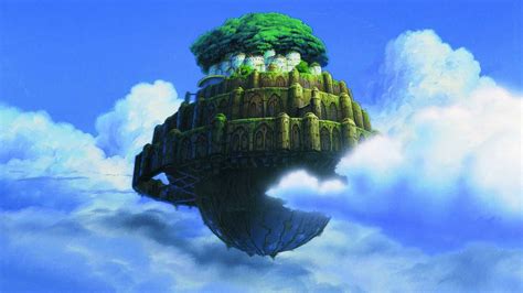 Floating Island Illustration Studio Ghibli Castle In The Sky Hd