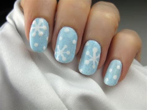 easy snowflake nail art youtube