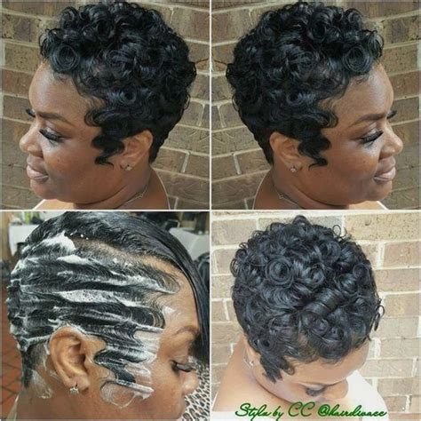 relaxedblackhairstyles finger waves short hair hair waves short wedding hair