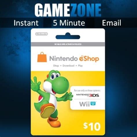Nintendo EShop Gift Card 10 USD USA E Shop Switch 3DS Wii U EBay