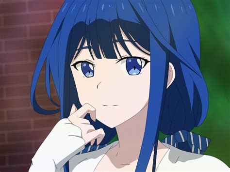 Wallpaper Aki Adagaki Cute Anime Girl Blue Hair Desktop Wallpaper