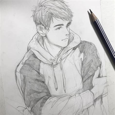 Boy Sketch Drawing Picture Drawing Skill