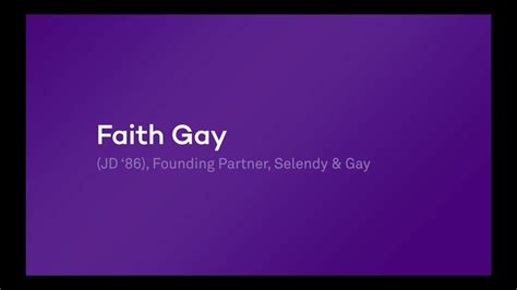 Faith Gay Jd Addresses The Class Of Youtube