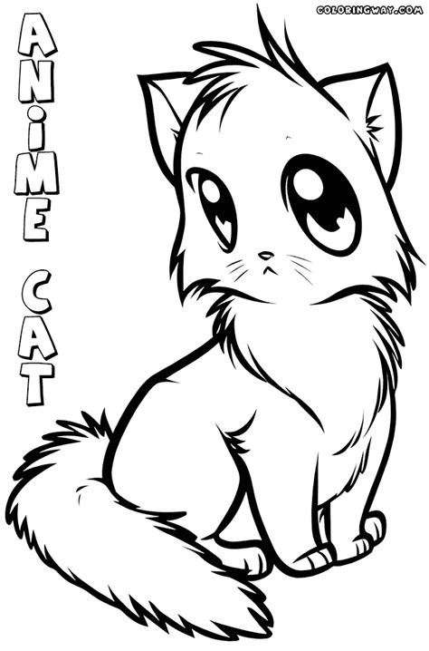 Anime Cat Coloring Pages Coloring Pages To Download And