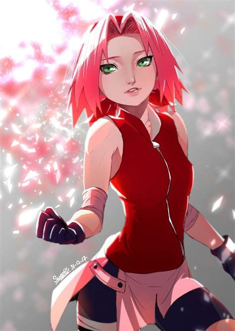 Anime Naruto Sakura Haruno Thinking Cherry Blossoms Gif Gifdb Com My