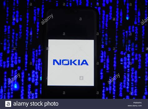 Krakow Poland 19th Sep 2018 Nokia Logo Is Seen On An Android Mobile