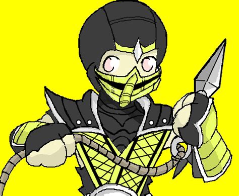 How to draw chibi scorpion from mortal kombat step by step for beginners Scorpion Chibi - Desenho de erick_jean_spears - Gartic