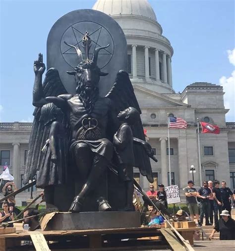 A Statue Of Satan Was Inaugurated Next To The Monument Of The Ten