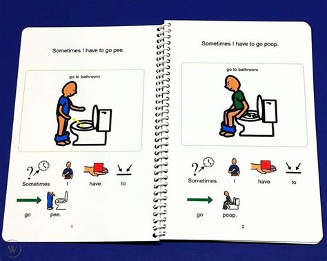 Boys Potty Training Kit For Autism Pecs Visual Aid Using The Toilet