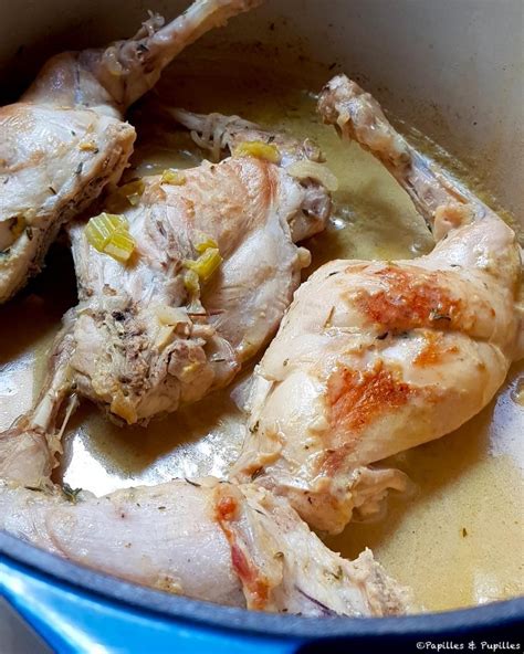 Cuisse de lapin à la moutarde et au vin blanc French Food Shrimp Pork