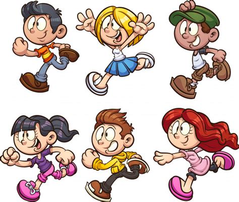 703x1024 a boy running late cartoon clipart vector toons 330x470 running pig cartoon design kids vetcor illustration vector Premium Vector | Running cartoon kids