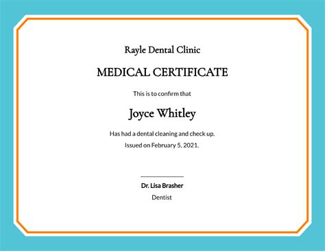 Free Medical Certificate Template Download In Word Google Docs Pdf Illustrator Photoshop