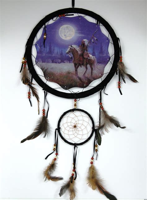 Native American On Horse Large Dream Catcher At Jkspiritualts