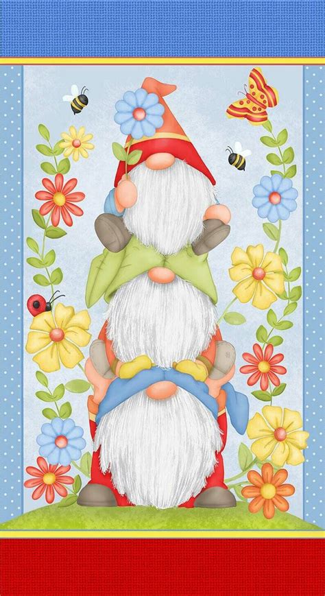 Garden Gnome Panel 103 Store Hollydee Quilts