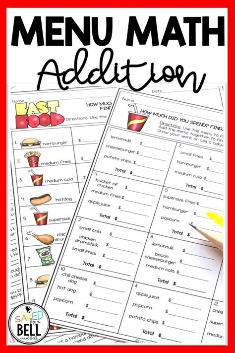 Math is visible in almost all the discipline of the world. Real World Math Addition Printables! Students use a Fast ...