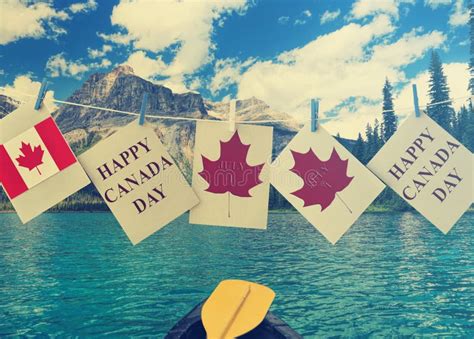 Happy Canada Day Holiday Greeting Cards With Maple Leaf And Canadian