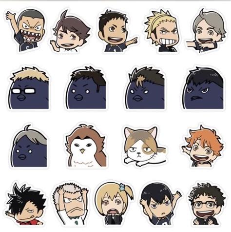 40 Pcs Haikyuu Anime Stickers Hobbies And Toys Collectibles