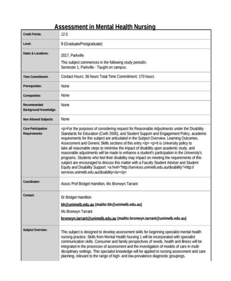 Health Assessment Examples Format Pdf Examples
