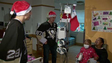 Photos Penguins Deliver Holiday Cheer At Childrens Hospital