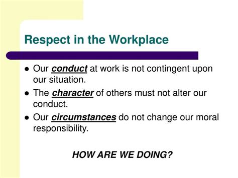 Ppt “respect In The Workplace” Powerpoint Presentation Id1805169
