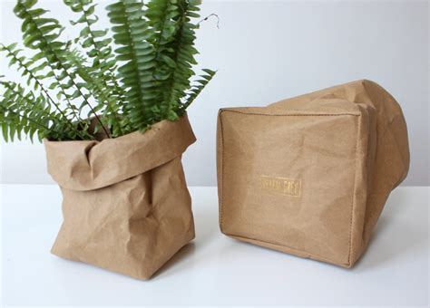 Brown Kraft Paper bag washable paper storage bag basket