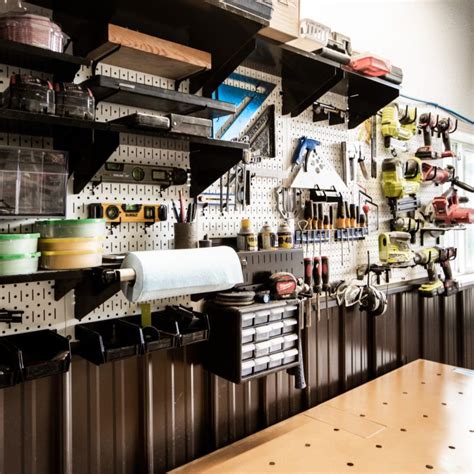 Our Metal Pegboard System And How To Extend An Outlet Through It