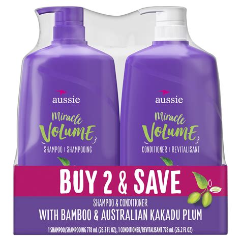 Aussie Miracle Volume With Bamboo And Kakadu Plum Paraben Free Shampoo
