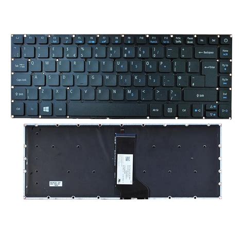 Клавиатура за лаптоп Acer Aspire E5 473 Черна без рамка Usuk Backlit