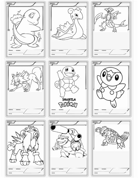 Famous Pokemon Card Printable Coloring Pages References