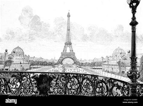 Paris France La Tour Eiffel Date 1889 Stock Photo Alamy
