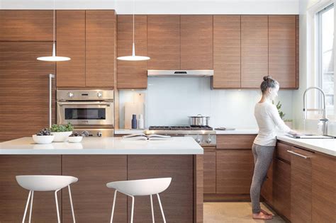 For example, black walnut cabinets will introduce a retro and royal element into your kitchen. This new modern house in Vancouver is filled with light ...