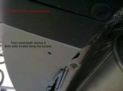 When i look under mine it has a lot of small male pieces the length of the section that clicks. Removing Rear Bumper Fascia from a 2012 BMW X5 For Draw-Tite Trailer Hitch Installation ...