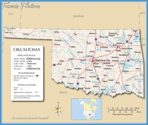 Oklahoma Map Travelsfinderscom