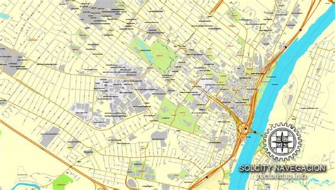 Albany New York Us Vector Map Printable Detailed Street Map Full